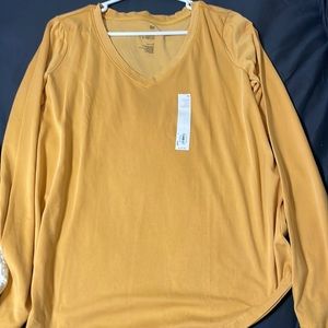 New orange v-neck size large